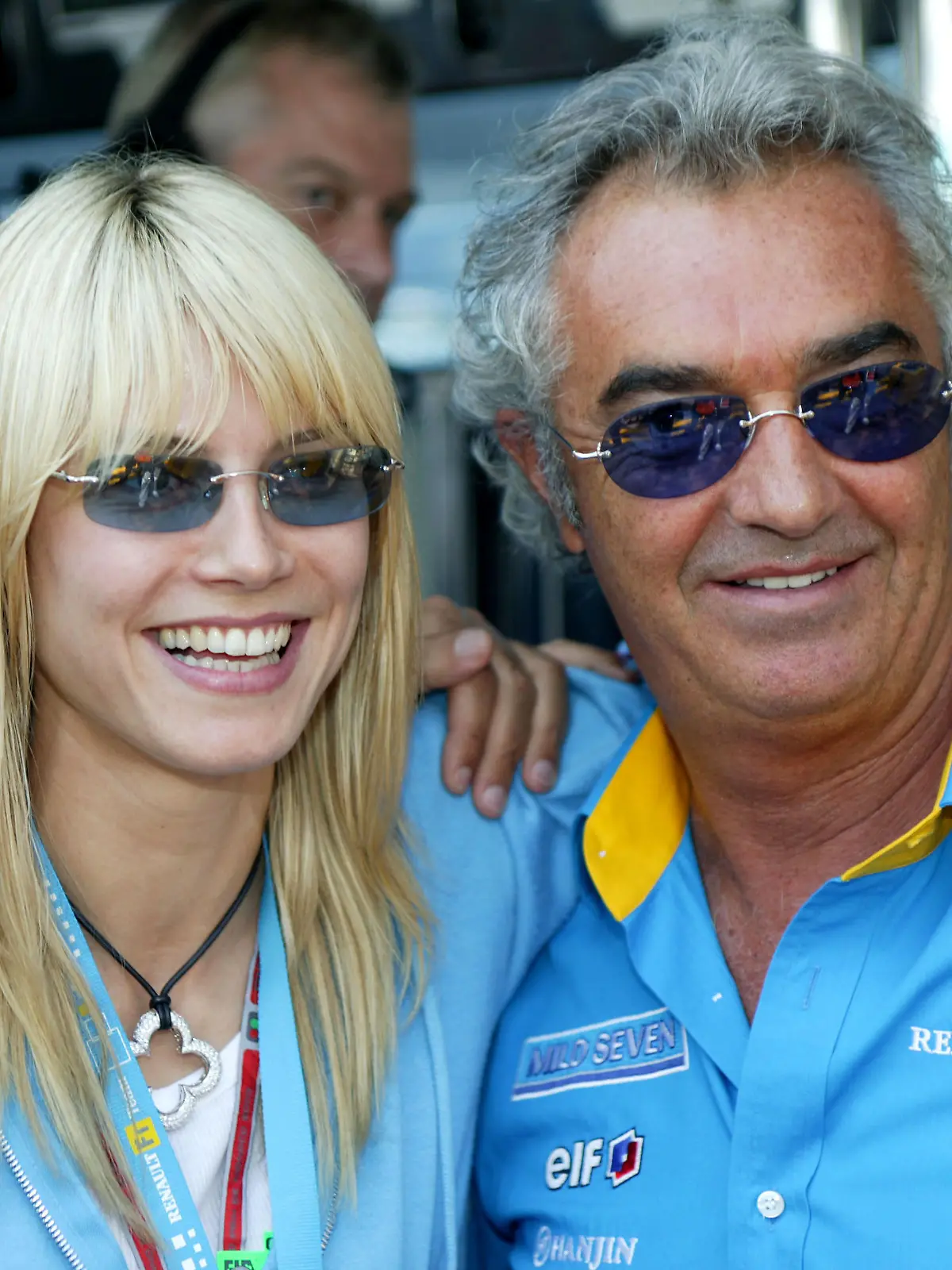 Topmodel Heidi Klum mit Renault-Teamchef Flavio Briatore F1 GP Monaco 2003