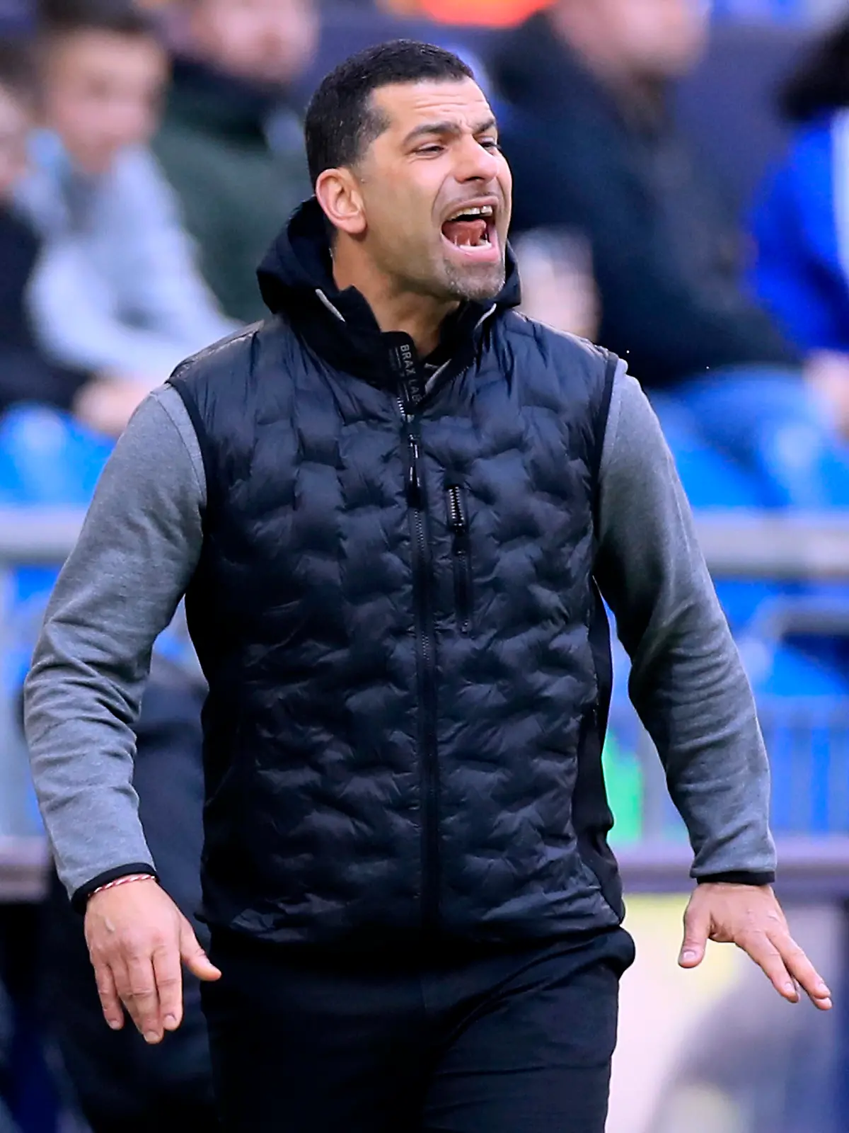 GRAMMOZIS Dimitrios Trainer Team FC Schalke 04 DFL 2.Fussball Bundesliga Saison 2021 - 2022 Spiel FC Schalke 04 - FC Hansa Rostock 3 :4 am 05. 03. 2022 in Gelsenkirchen DFL REGULATIONS PROHIBIT ANY USE OF PHOTOGRAPHS as IMAGE SEQUENCES and/or QUASI-VIDEO