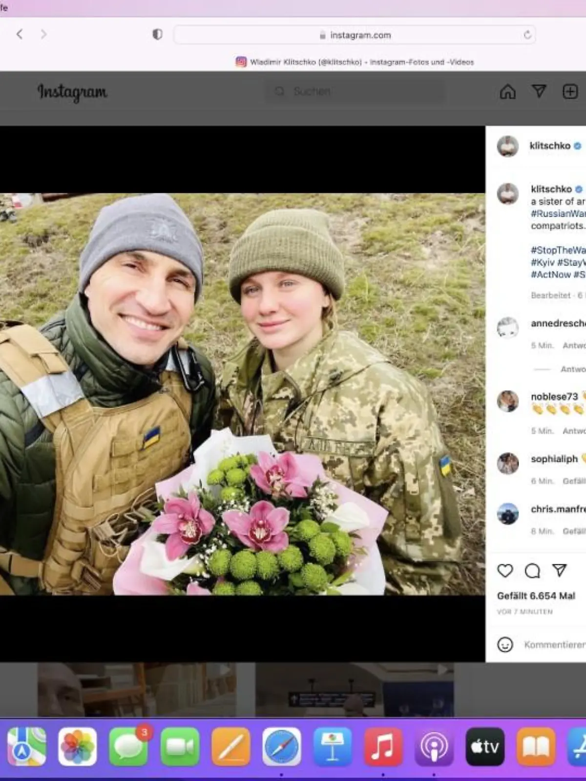 Wladimit Klitschko macht Landsleuten Mut.
