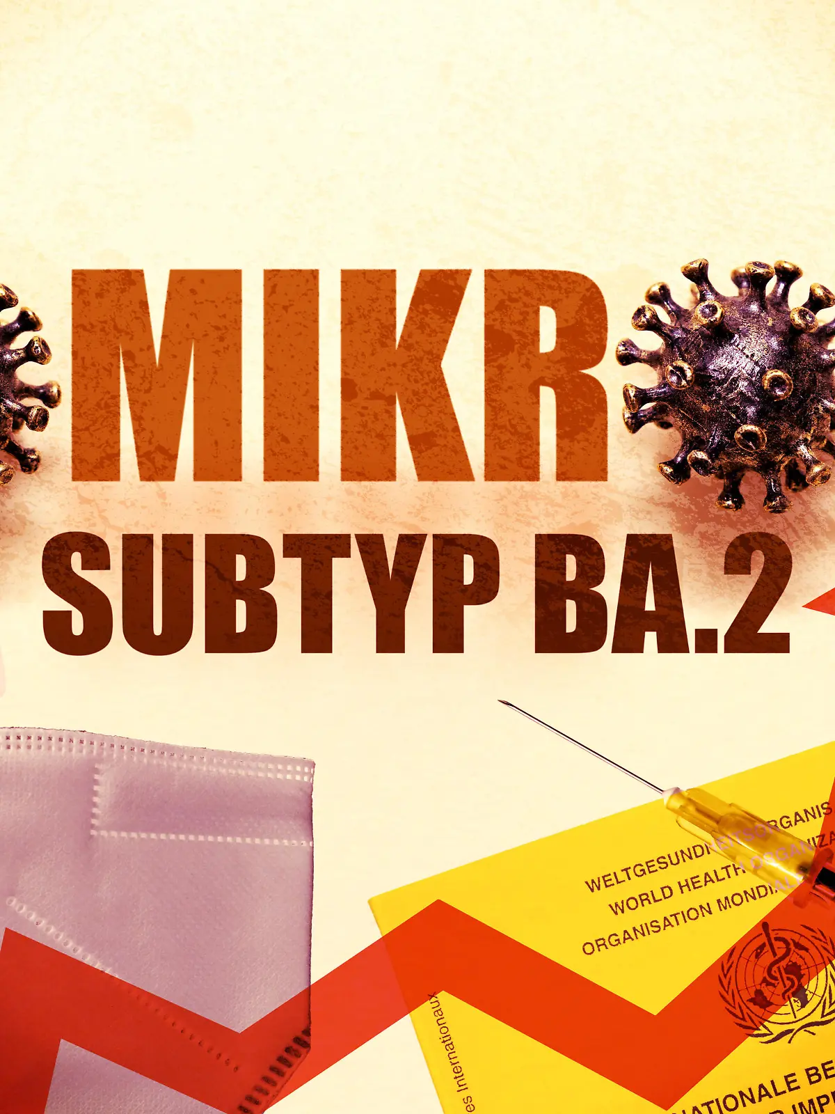 Omikron-Subtyp BA.2 und ansteigende Kurve von Fallzahlen