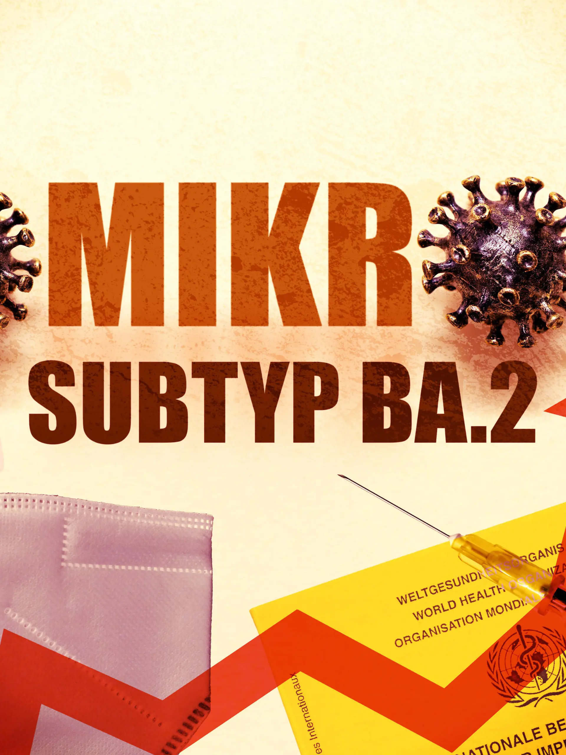Omikron-Subtyp BA.2 und ansteigende Kurve von Fallzahlen