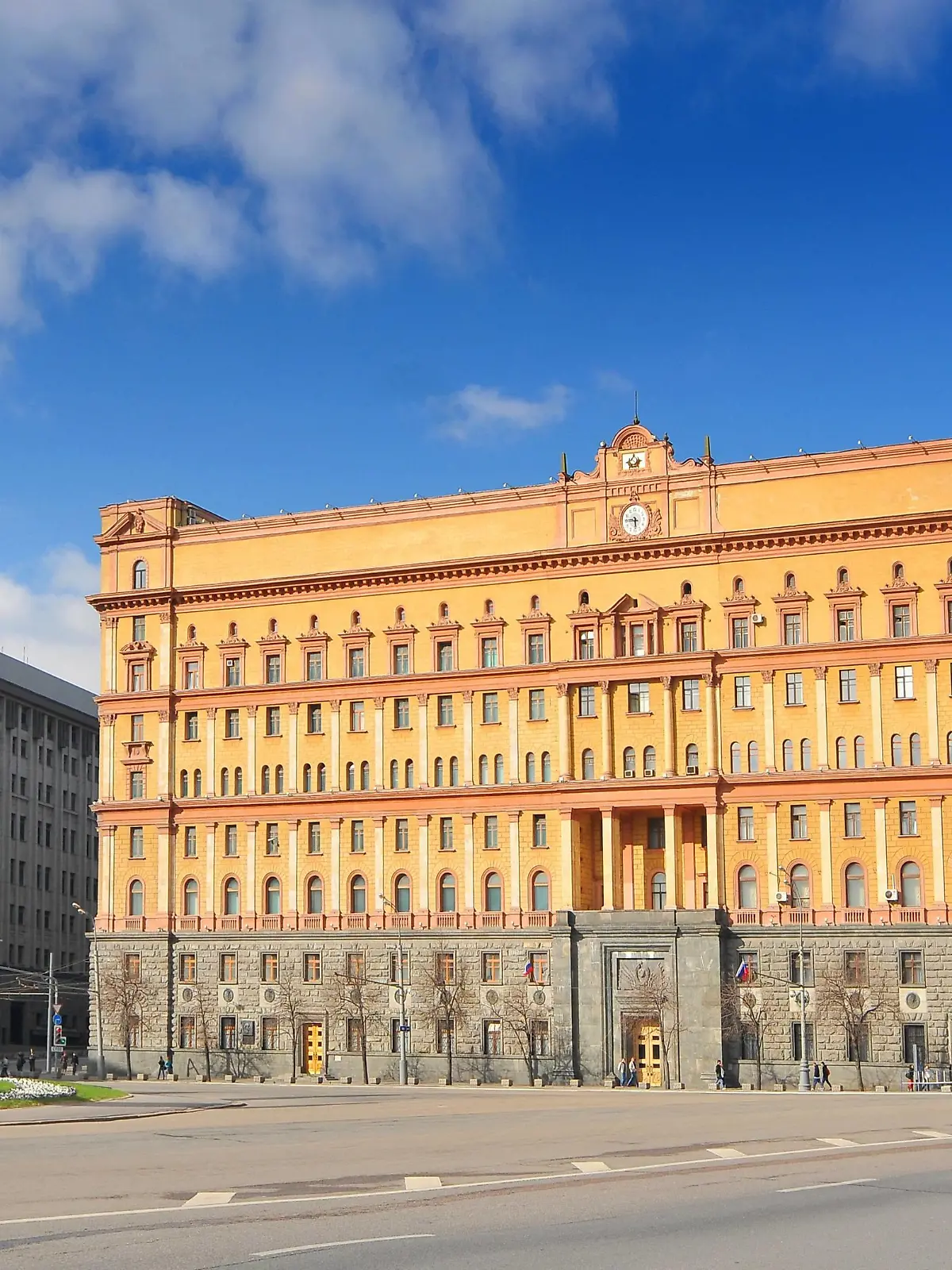Russia, Moscow, The Lubyanka, headquarters of the KGB and affiliated prison on Lubyanka Square in Moscow, Russia