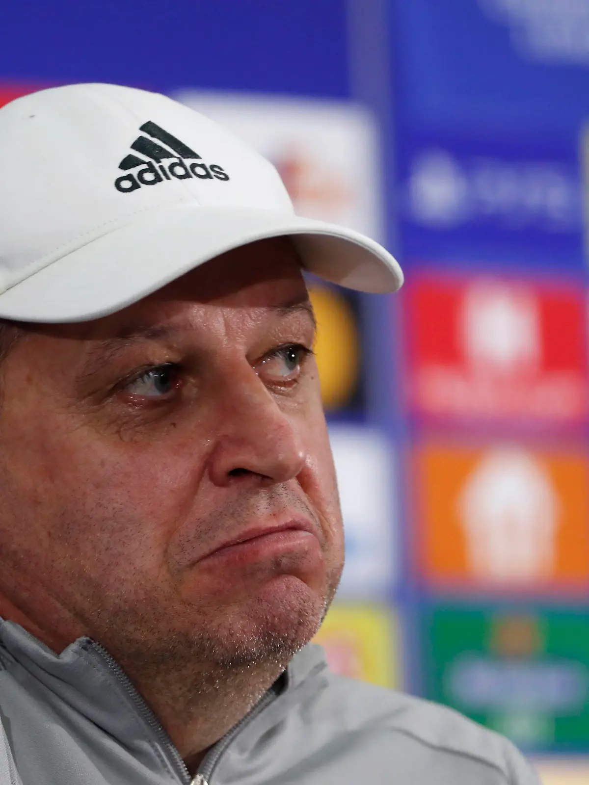  Rueda de prensa del Sheriff Tiraspol antes del partido de Liga de Campeones ante el Real Madrid. En la imagen, Yuriy Vernydub. press conference, PK, Pressekonferenz of Sheriff Tiraspo before the Champions League match against Real Madrid. In this picture, Yuriy Vernydub. PUBLICATIONxNOTxINxESP