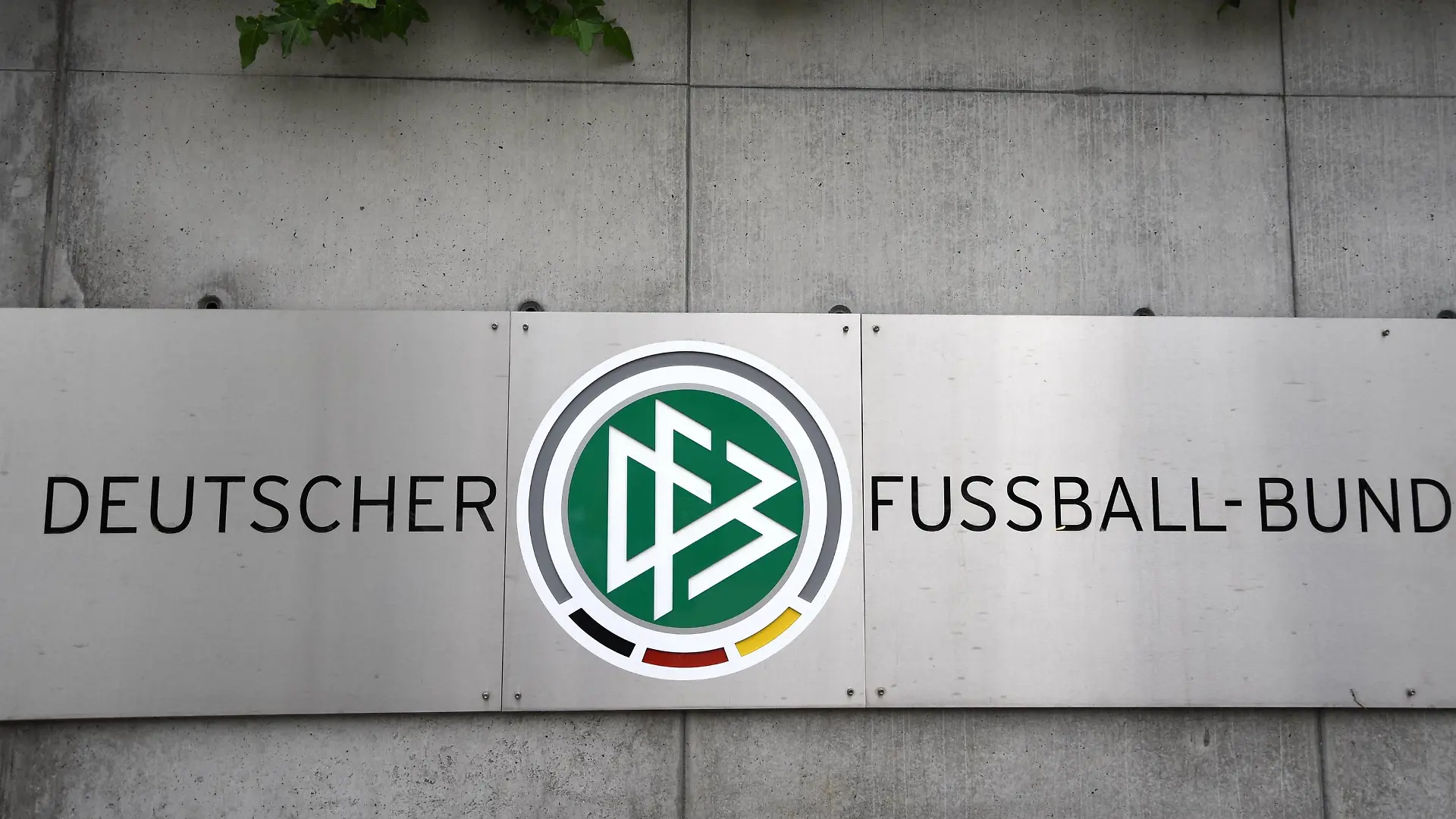02.06.2016 Frankfurt am Main, DFB-Zentrale DFB stellt Finanzbericht für Geschäftsjahr 2015 vor DFB-Logo und Schriftzug am Eingang der DFB Zentrale
02 06 2016 Frankfurt at Main DFB Headquarters DFB , Financial Report for Fiscal Year 2015 before DFB emblem and emblem at Entrance the DFB Headquarters