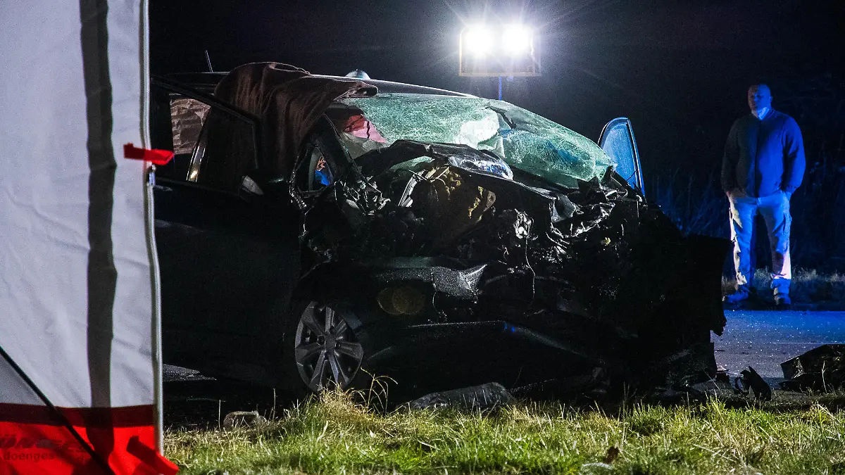 Unfall auf K85 bei Höchst.