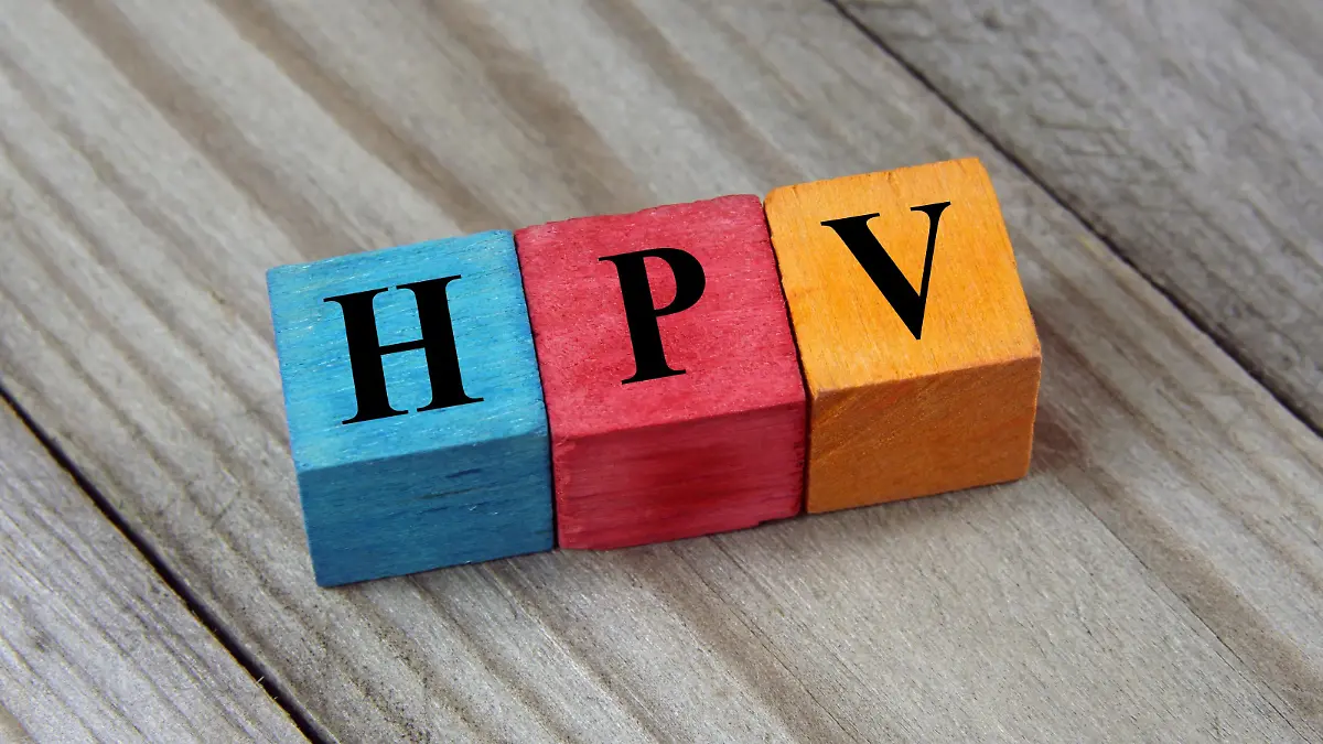 HPV (Human Papillomavirus) acronym on colorful wooden cubes