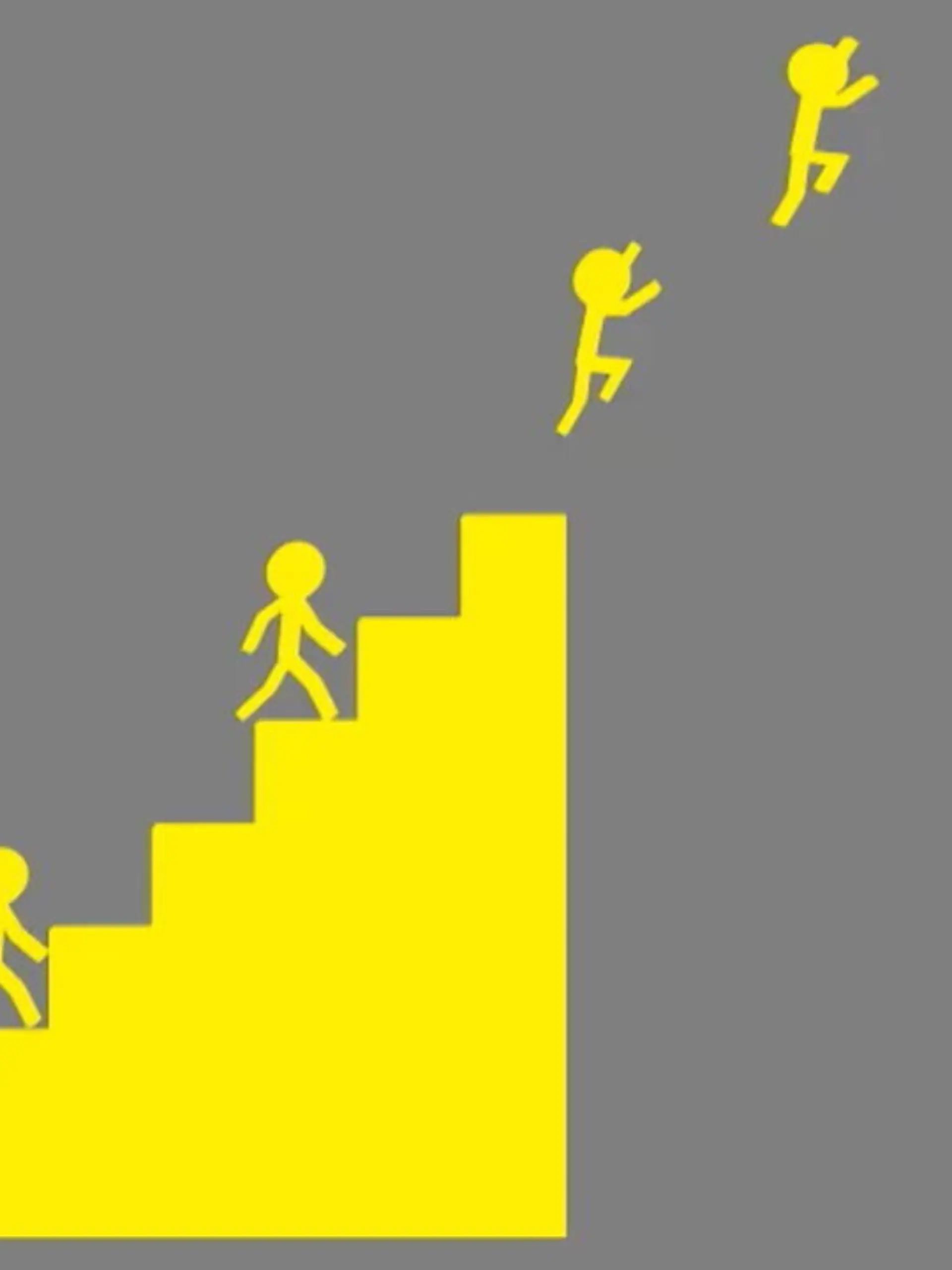 Vorsicht: Dieses Video stammt aus der Kategorie „Bitte was?!“ Zu sehen sind ein paar Strichmännchen, die eine Treppe erklimmen. Doch schaut man genau hin, sieht man, dass sich keines der Strichmännchen vom Fleck rührt.