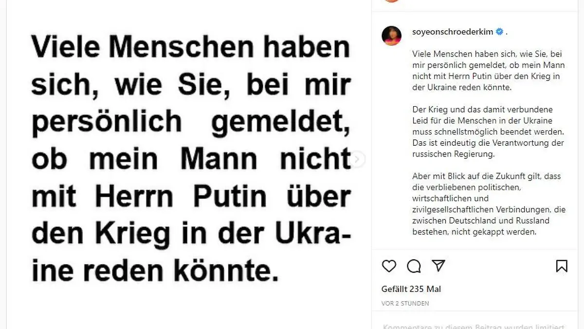 Der gelöschte Instagram-Post von Soyeon Schröder-Kim