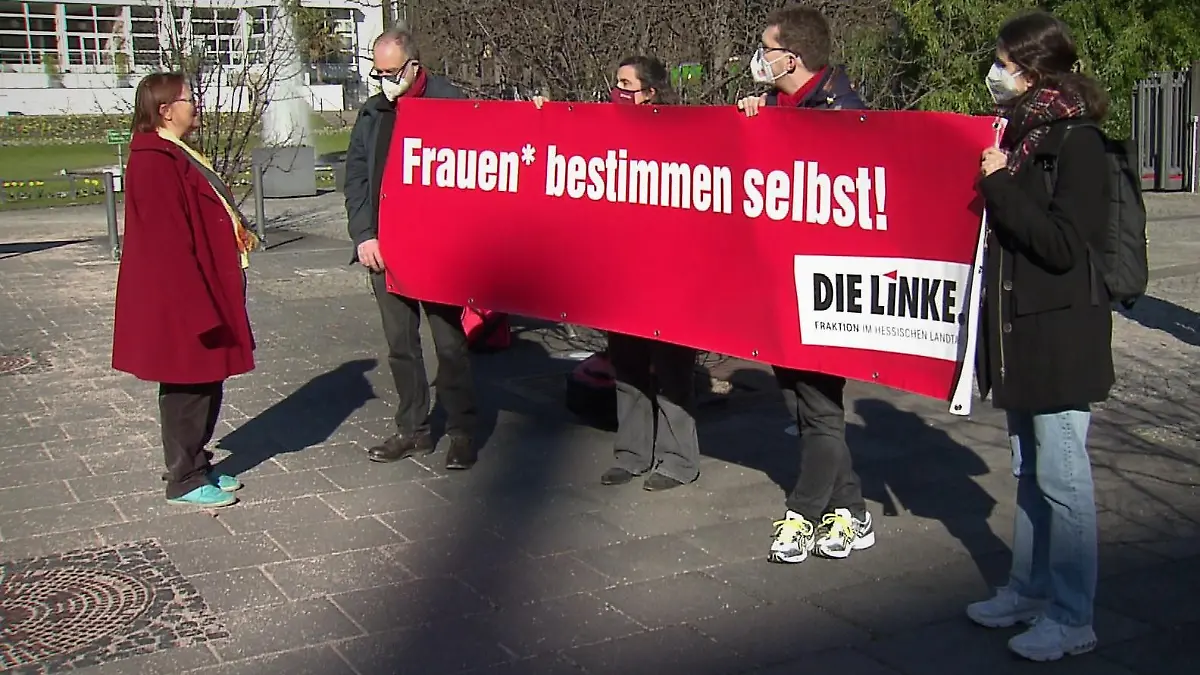 Rückendeckung für schwangere Frauen: Die Linke hat sich dem Protest entgegengesetzt.