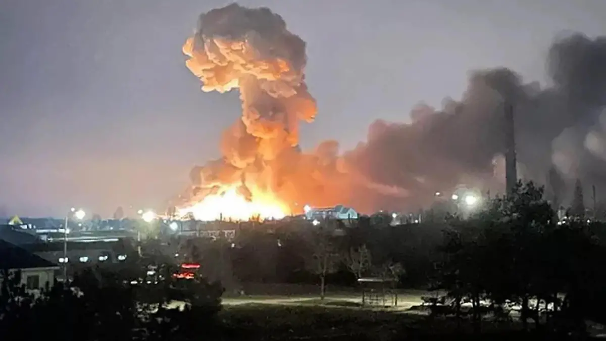  February 24, 2022, Kyiv, Ukraine: Explosion in the capital city of Kyiv early Thursday. Russia is bombing the borders of Ukraine with Poland act same time. Kyiv Ukraine - ZUMAr103 20220224_zaf_z03_002 Copyright: xUkrainianxPresident sxOfficex