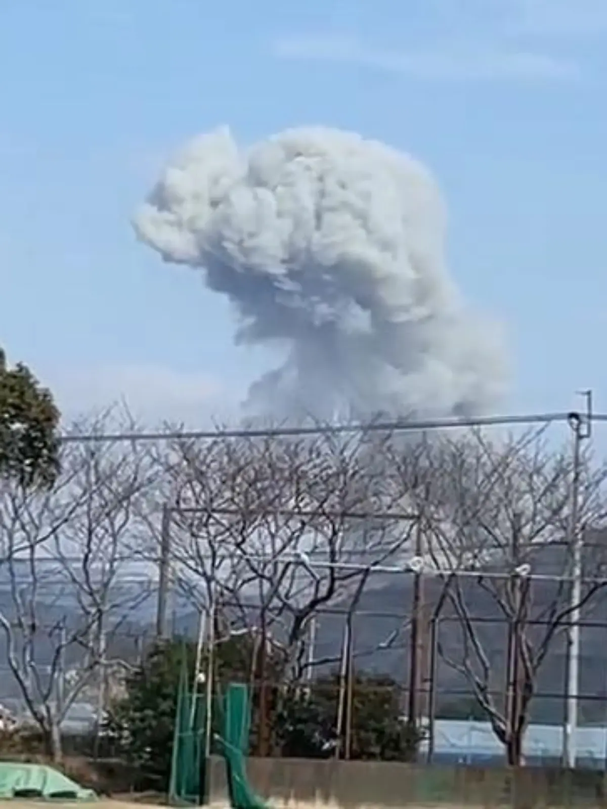Explosion in der Sprengstofffabrik von Asahi Kasei in Nobeoka City, Miyazaki
