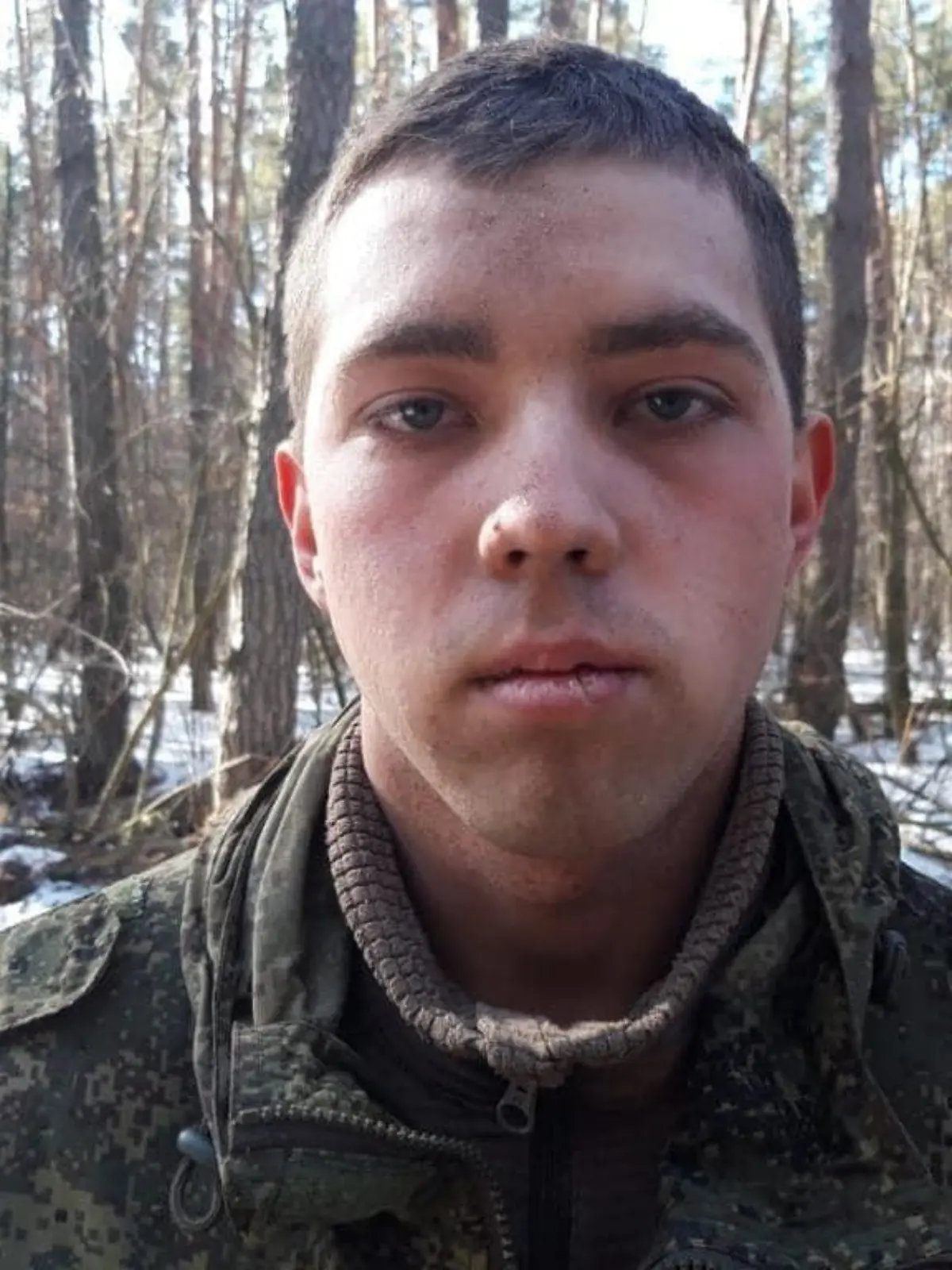 Russischer Soldat in Gefangenschaft