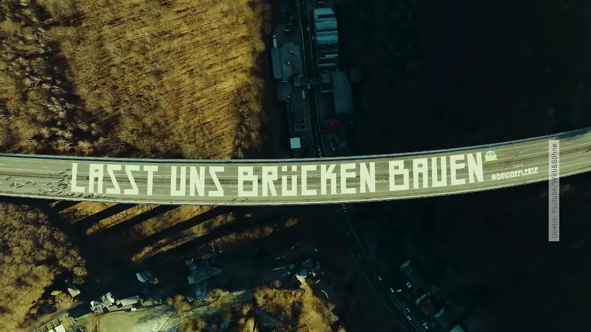 Friedensbotschaft: "Lasst uns Brücken bauen."