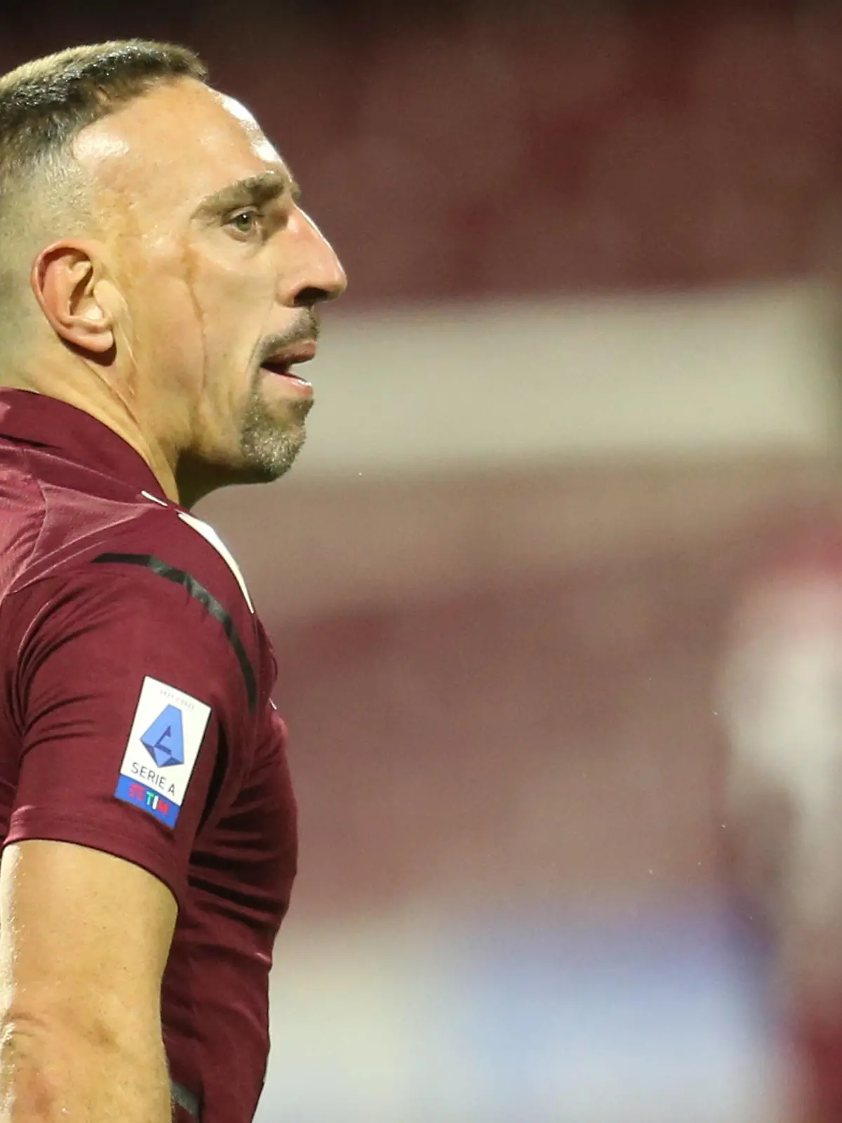  Italy: Serie a football match Salernitana vs Spezia Salernitana s French forward Franck Ribery looks during the Serie A football match between Salernitana and Spezia at the Arechi Stadium in Salerno, southern Italy, on February 7, 2021. ABPH2468 Copyright: xAntonioxBalascox