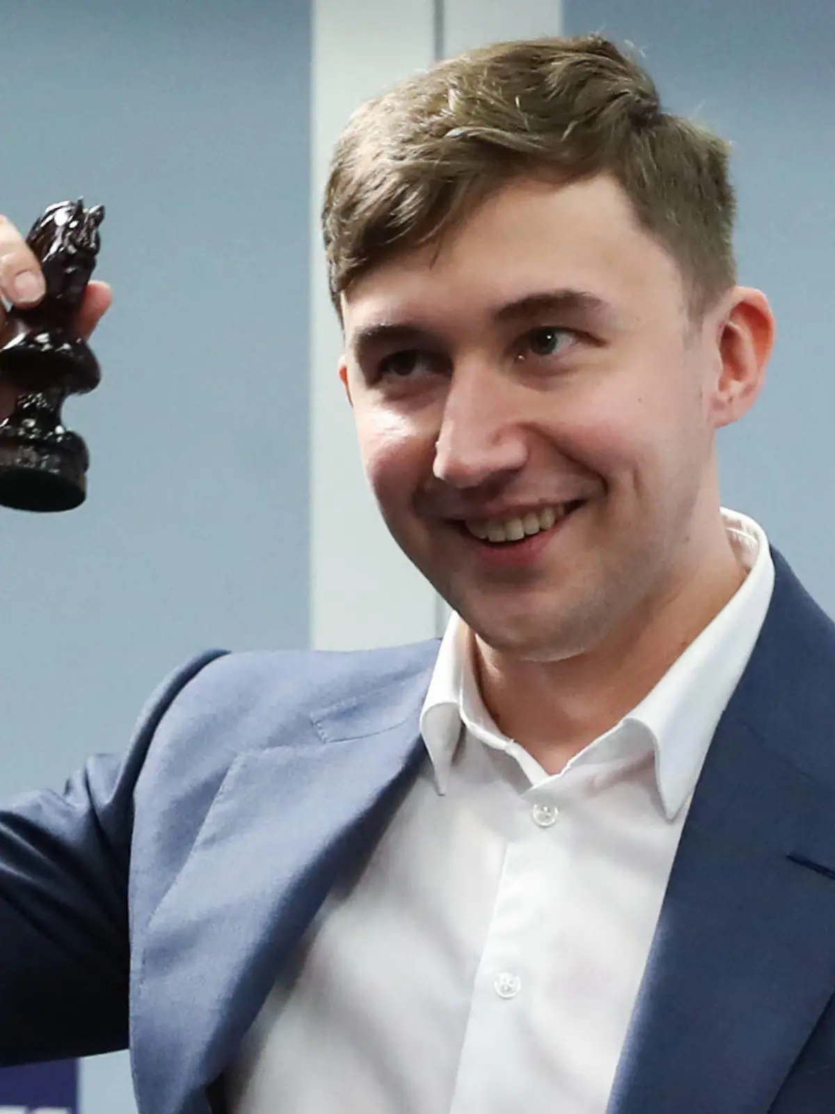 MOSCOW, RUSSIA - JANUARY 22, 2020: Russian Chess Grandmaster Sergey Karjakin during a press conference, PK, Pressekonferenz on the Moscow Open 2020 International Chess Cup. Stanislav Krasilnikov/TASS PUBLICATIONxINxGERxAUTxONLY TS0CB233