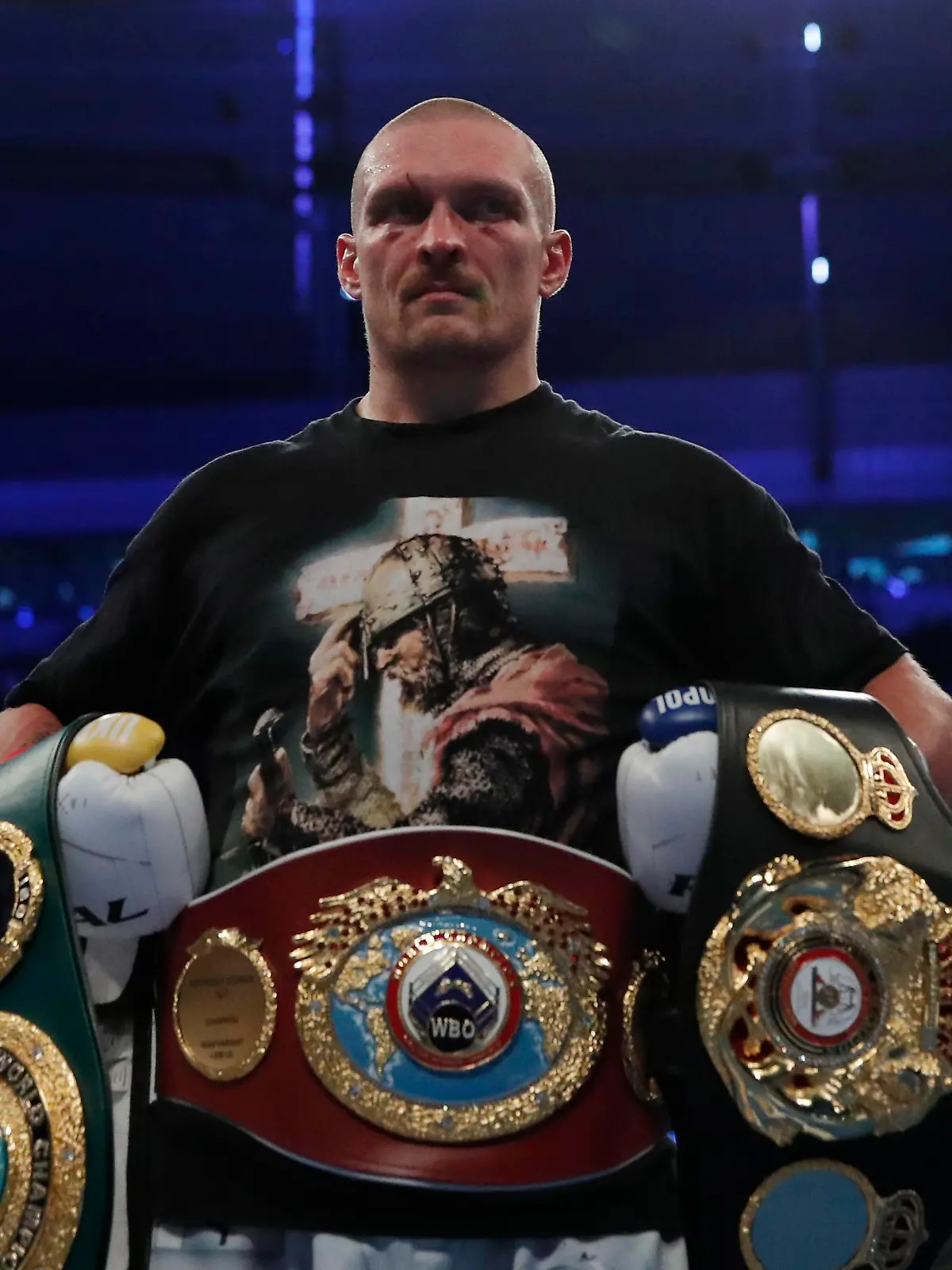 Boxing - WBA, IBF & WBO Heavyweight Titles - Anthony Joshua v Oleksandr Usyk - Tottenham Hotspur Stadium, London, Britain - September 25, 2021 Oleksandr Usyk celebrates winning his fight against Anthony Joshua Action Images via Reuters/Andrew Couldridge