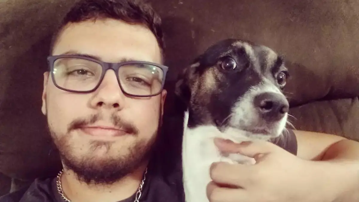Mann mit Hund