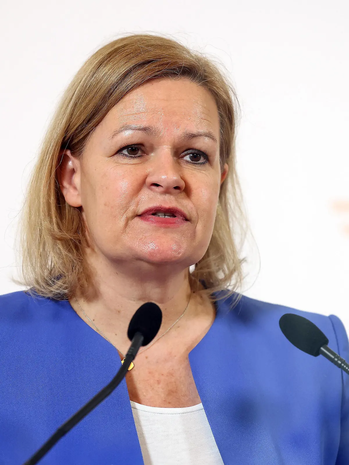  20220221 Press conference on the International Repatriation Ministerial Conference in Vienna VIENNA, AUSTRIA - FEBRUARY 21: Federal Minister of the Interior and Home Affairs Nancy Faeser SPD at Press conference - on the International Repatriation Ministerial Conference in Vienna at Federal Ministry of the Interior on February 21, 2022 in Vienna, Austria. 220221_SEPA_10_011 Copyright: xMichaelxIndrax SEPAxMedia