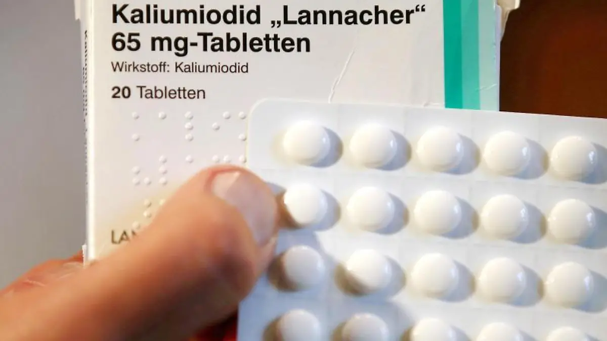Eine Packung Jodtabletten
