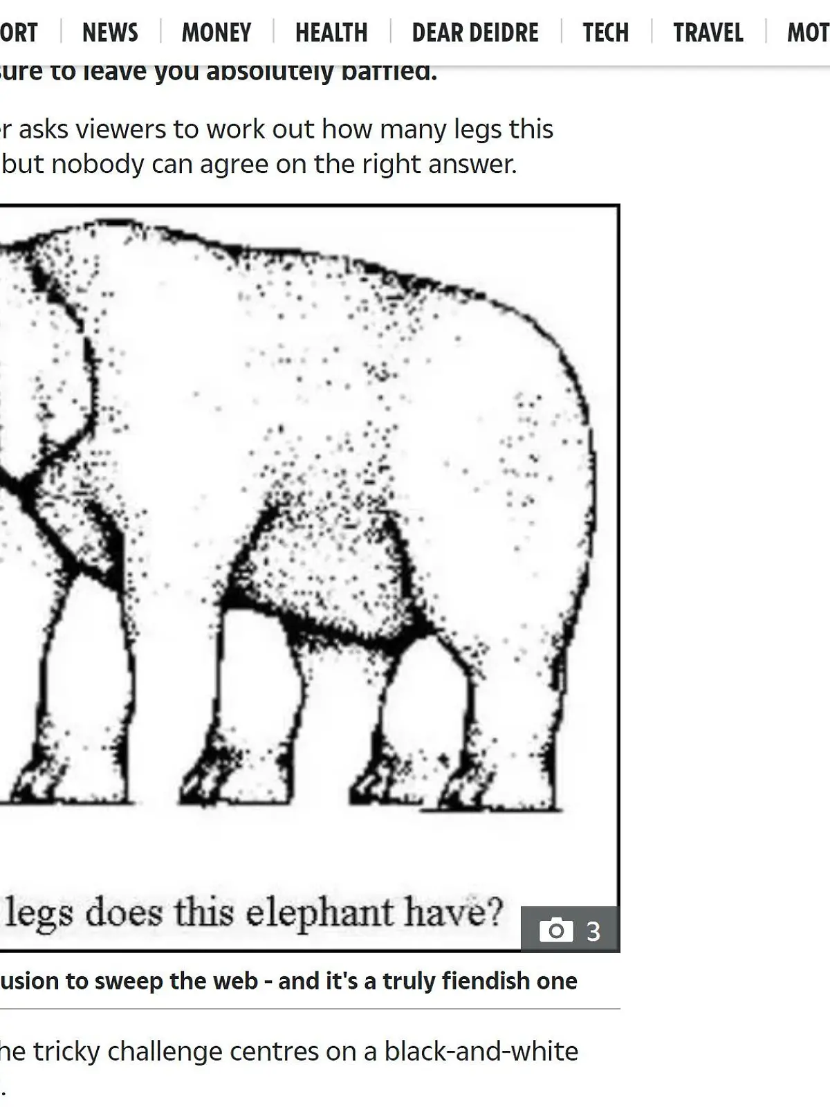 Optische Täuschung Elefant
