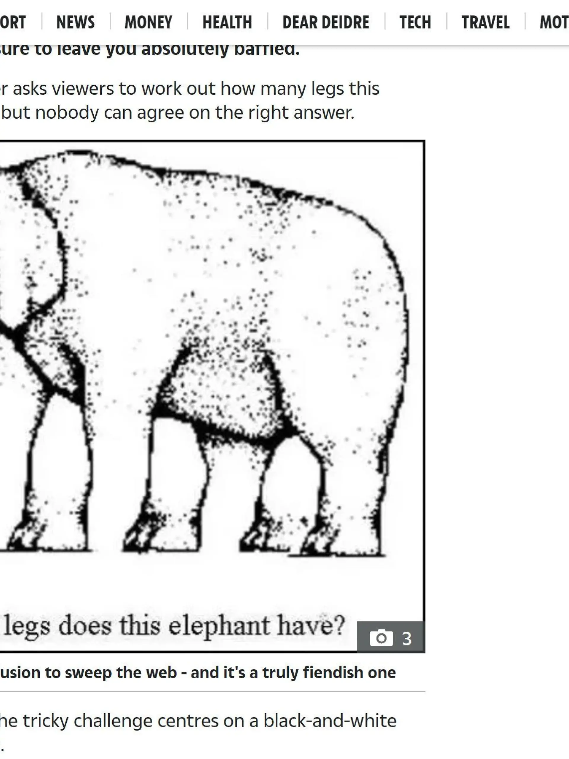 Optische Täuschung Elefant