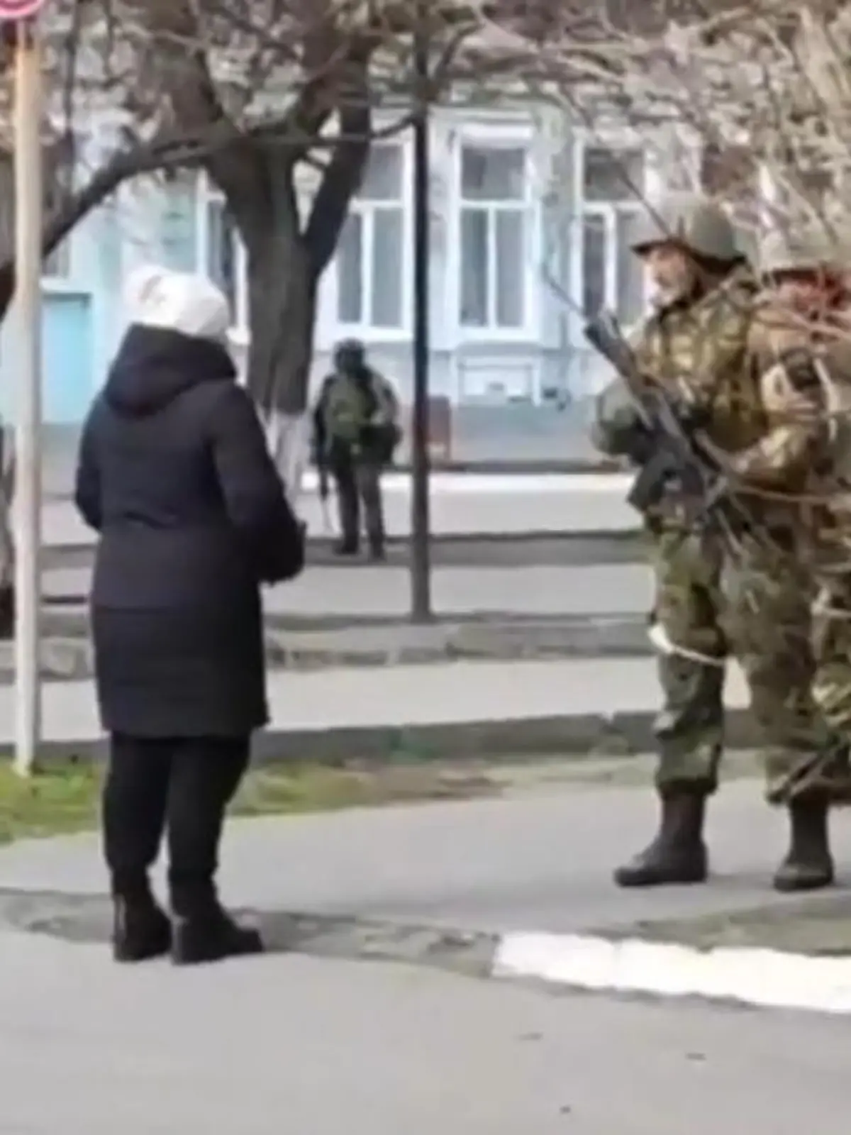 Das Video zeigt eine ukrainische Frau, die auf einen russischen Soldaten zugeht, diesen als Faschisten bezeichnet und ihn auffordert, Sonnenblumenkerne an sich zu nehmen, damit Sonnenblumen wachsen, wenn er auf ukrainischem Boden sterbe. Die mutige Aktion erhält auf Twitter eine Menge Zuspruch.