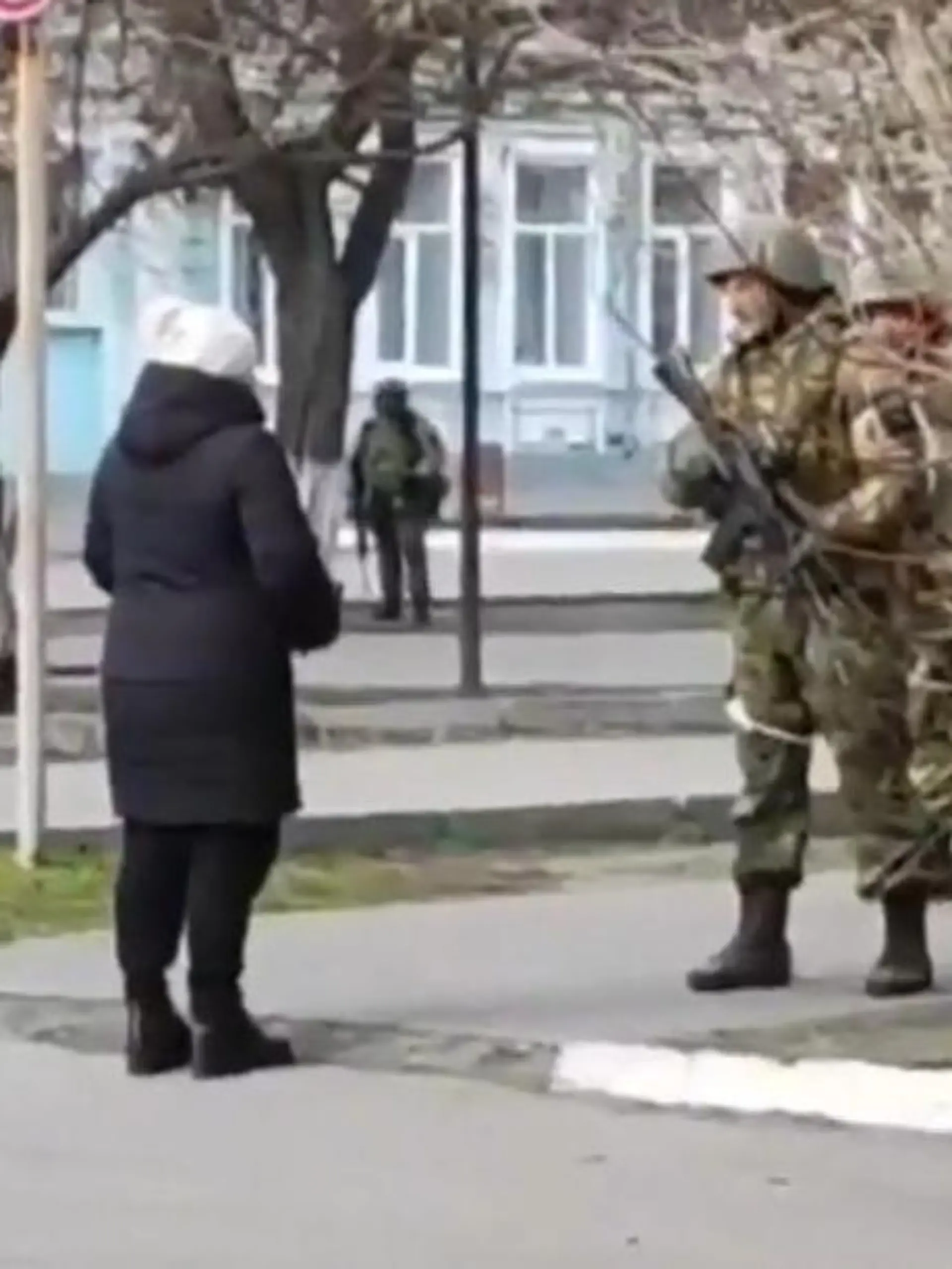 Das Video zeigt eine ukrainische Frau, die auf einen russischen Soldaten zugeht, diesen als Faschisten bezeichnet und ihn auffordert, Sonnenblumenkerne an sich zu nehmen, damit Sonnenblumen wachsen, wenn er auf ukrainischem Boden sterbe. Die mutige Aktion erhält auf Twitter eine Menge Zuspruch.