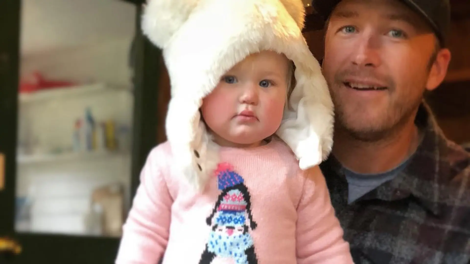 Bode MIller mit seiner kleinen Tochter Emmy.