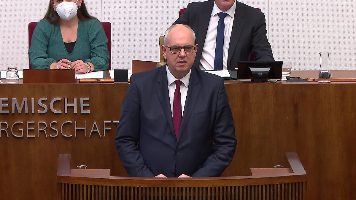 Andreas Bovenschulte (SPD) am Donnerstag in der Bremischen Bürgerschaft