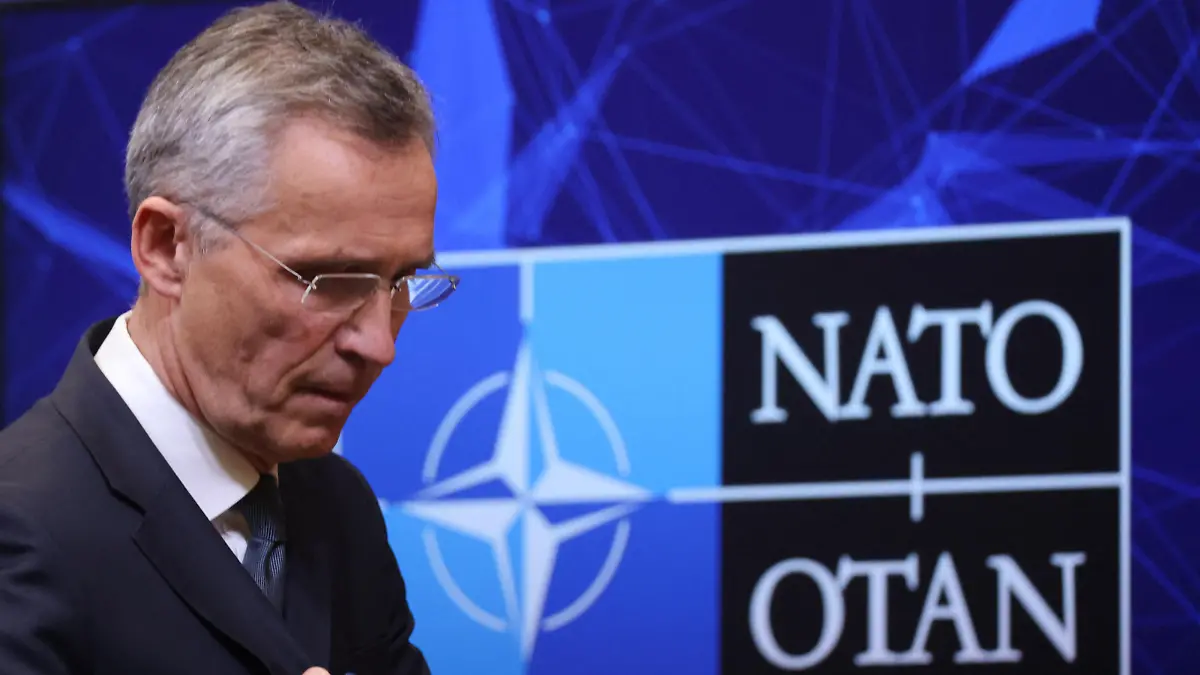 NATO Secretary-General Jens Stoltenberg holds a news conference on Russia's attack on Ukraine, in Brussels, Belgium February 24, 2022. REUTERS/Yves Herman
