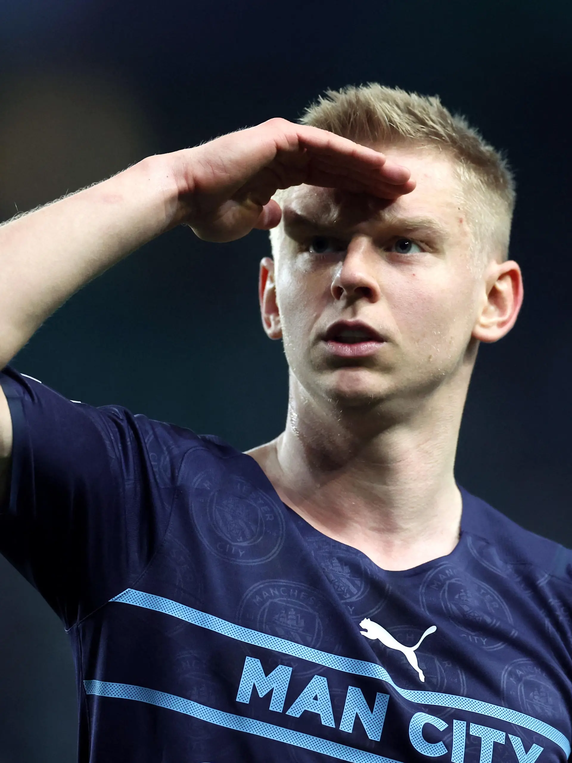 Soccer Football - Champions League - Round of 16 First Leg - Sporting CP v Manchester City - Estadio Jose Alvalade, Lisbon, Portugal - February 15, 2022 Manchester City's Oleksandr Zinchenko reacts after the match Action Images via Reuters/Carl Recine