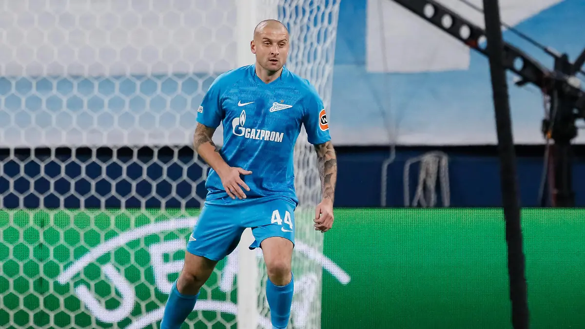 Zenit V Betis: Play-off - UEFA Europa League Yaroslav Rakitskiy of Zenit St. Petersburg in action during the UEFA Champions League Group H match between Zenit St. Petersburg and Malmo FF on September 29, 2021 at Gazprom Arena in Saint Petersburg, Russia. Saint Petersburg Russia PUBLICATIONxNOTxINxFRA Copyright: xMikexKireevx originalFilename:kireev-zenitvbe220217_nprp2.jpg 