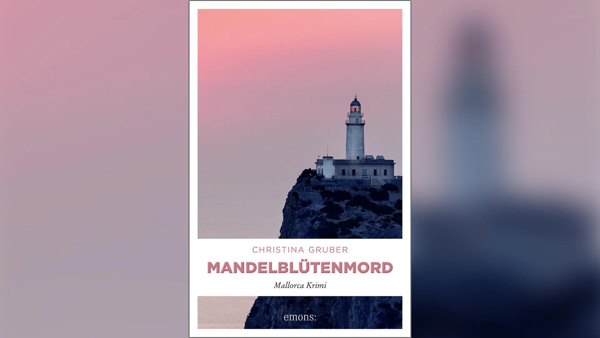 Autor: Christina Gruber
Titel: Mandelblütenmord
Reihe: Mallorca Krimi, Region: Spanien
ET:  März 2018
ISBN 978-3-7408-0289-9
ebook: 978-2-96041-334-9
