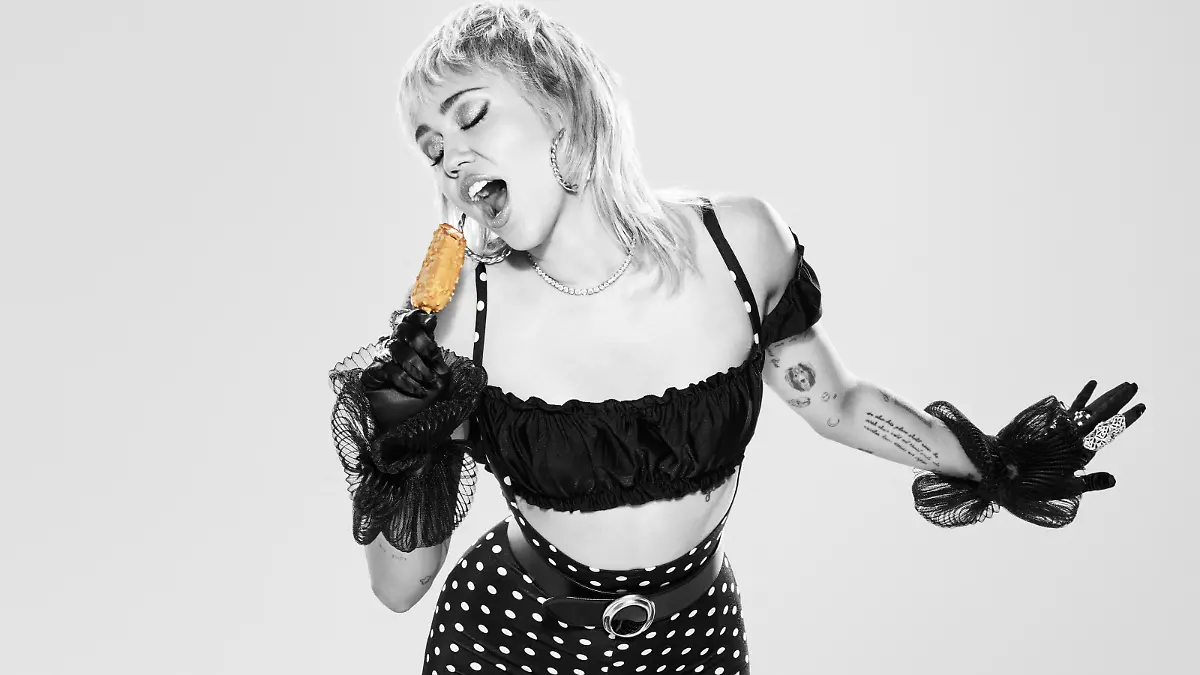 Handout photo. Miley Cyrus collaborates with Magnum Ice Cream on 'Miley In Layersâ. On June 10, 2021, Miley will perform a special virtual concert experience, mastered in 8D sound, to show the world her diverse layers. Photo by Magnum Via ABACAPRESS.COM