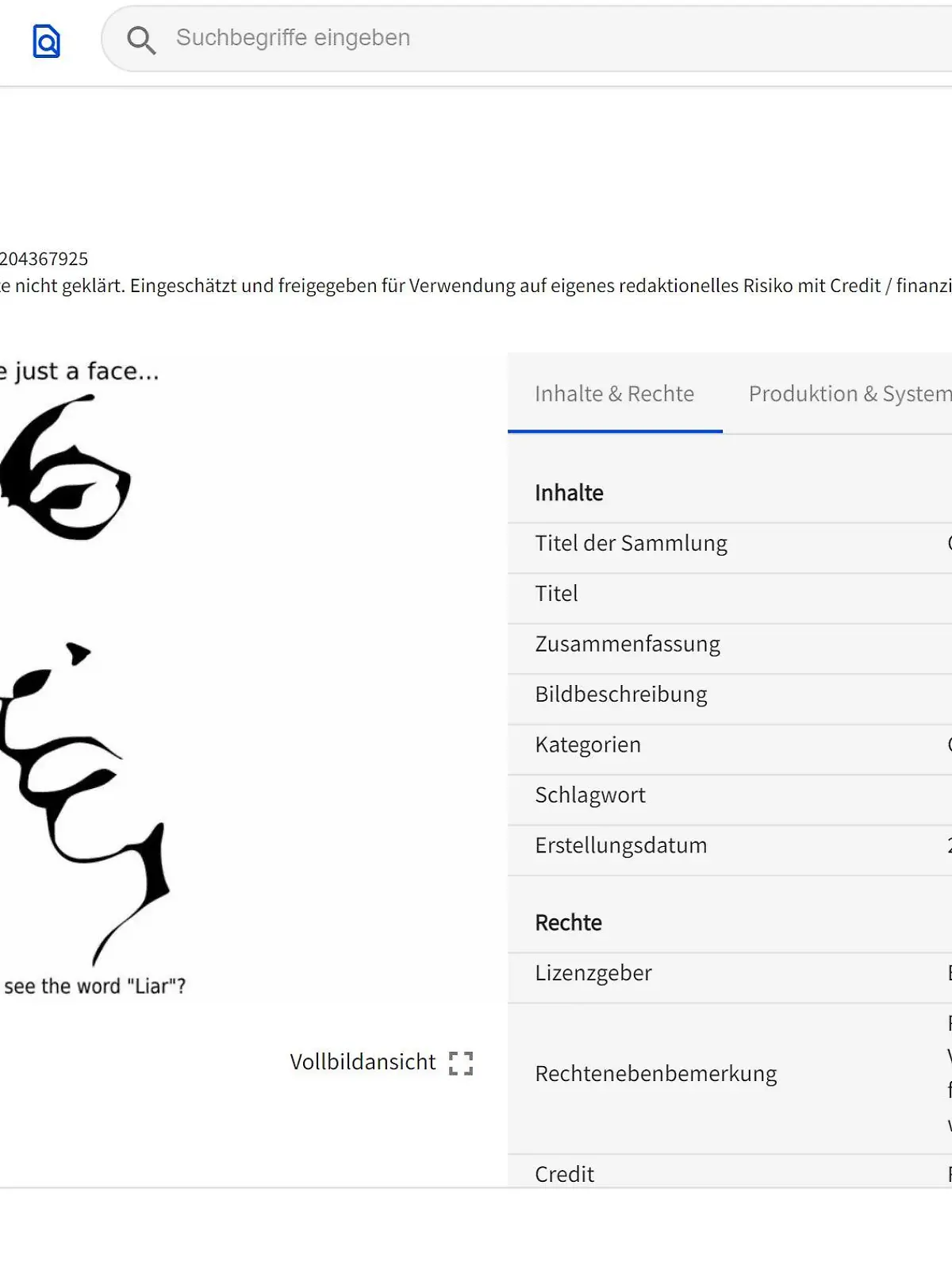Optische Täuschung Gesicht oder Wort