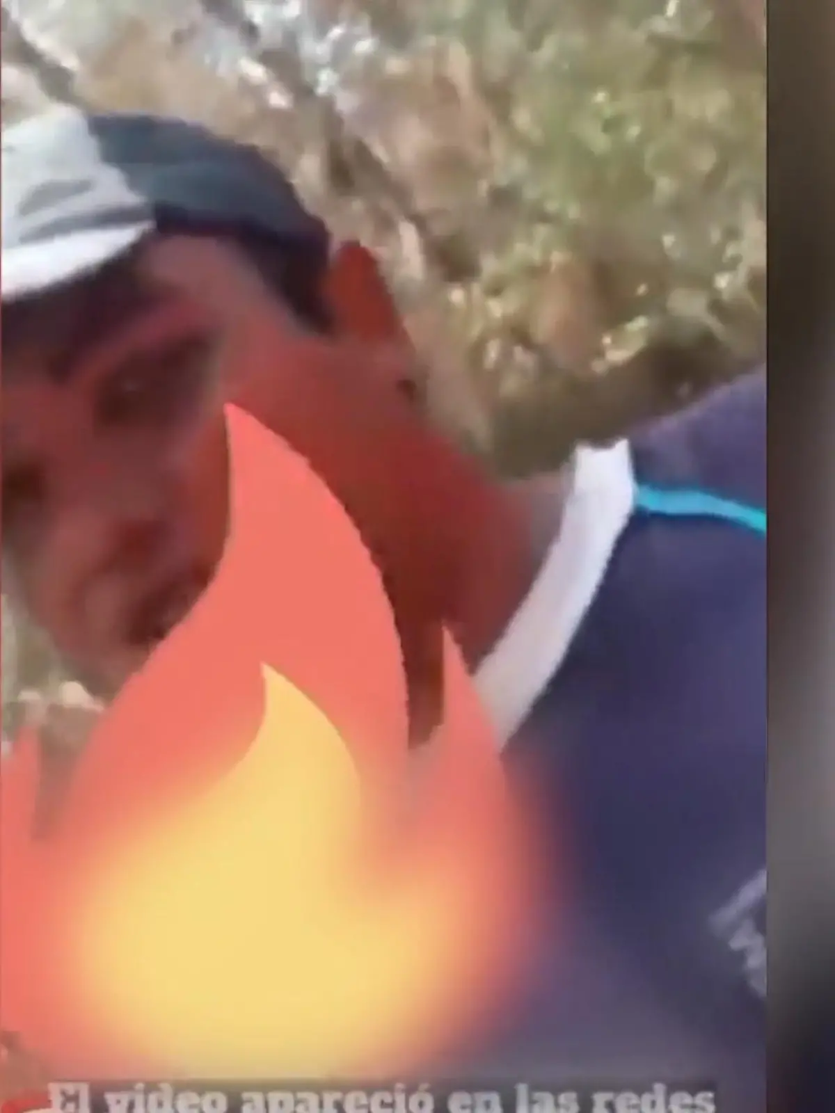 Dieser junge Mann zündet vor laufender Kamera einen Wald an.