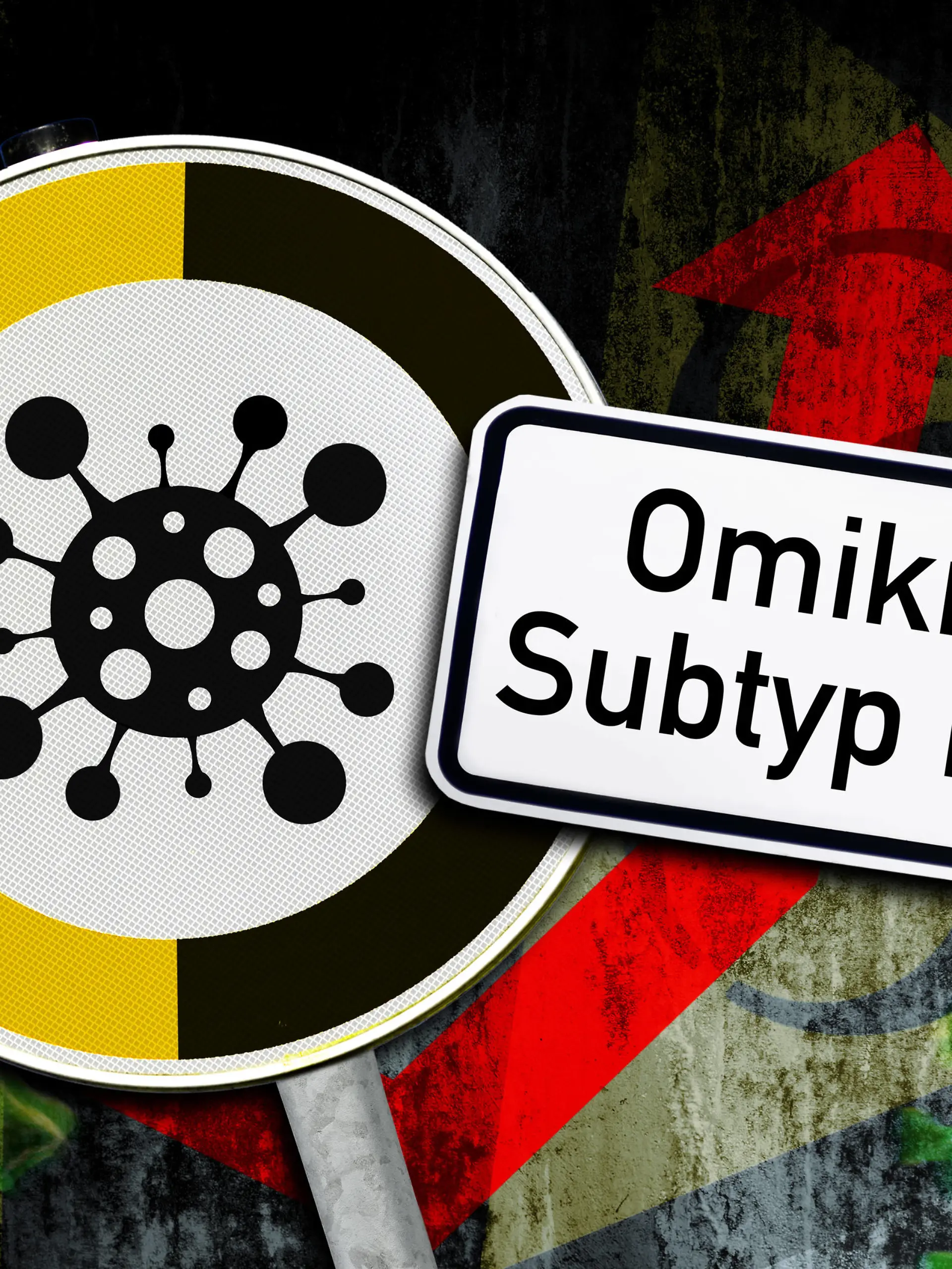 FOTOMONTAGE, Omikron-Subtyp BA.2, Symbolfoto *** PHOTOMONTAGE, Omikron subtype BA 2, symbol photo 