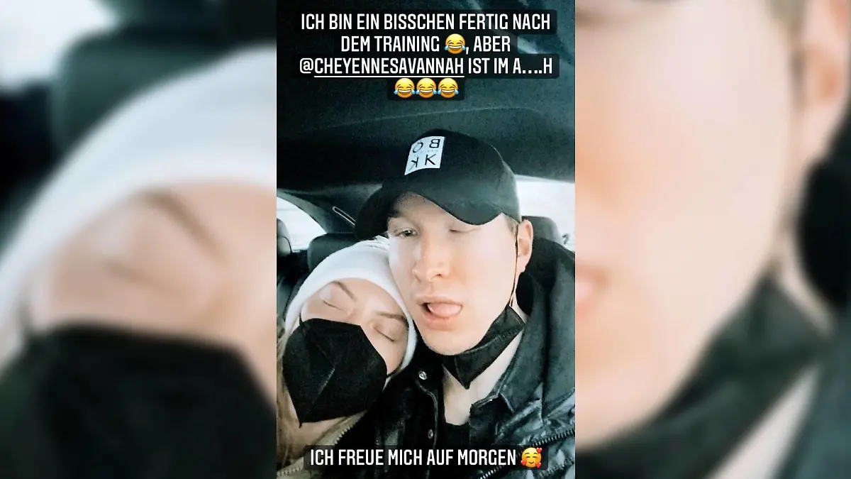 Cheyenne und Evgeny sind nach dem ersten gemeinsamen Training beide fix und fertig