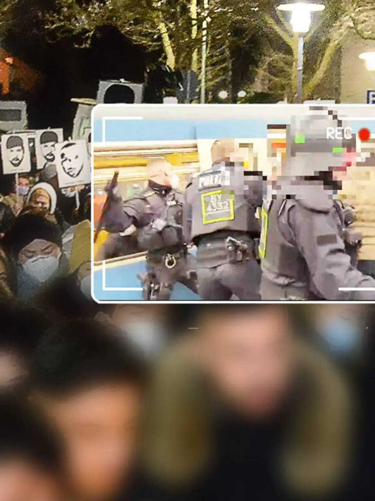 Video-Aufnahmen zeigen nach der Hanau-Gedenkdemo in München Polizisten, die auf Demonstranten einprügeln