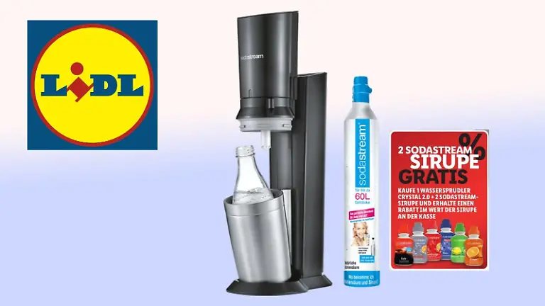 Ab Montag in den Lidl-Filialen: SodaStream Crystal-Set