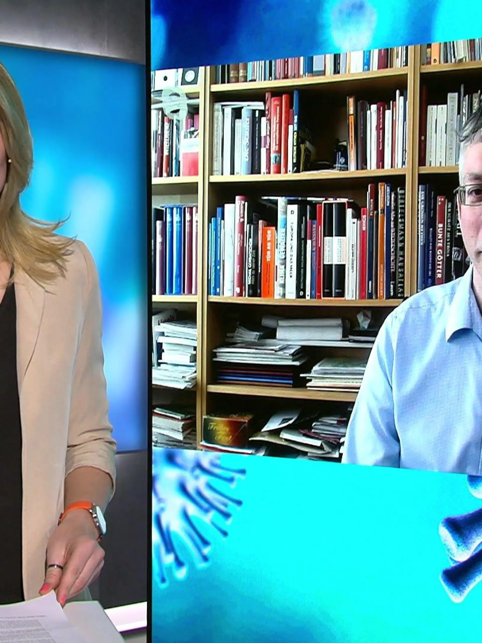 Vivian Bahlmann spricht mit Prof. Timo Ulrichs