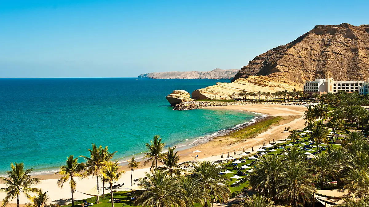 Beautiful view of oman coast landscape