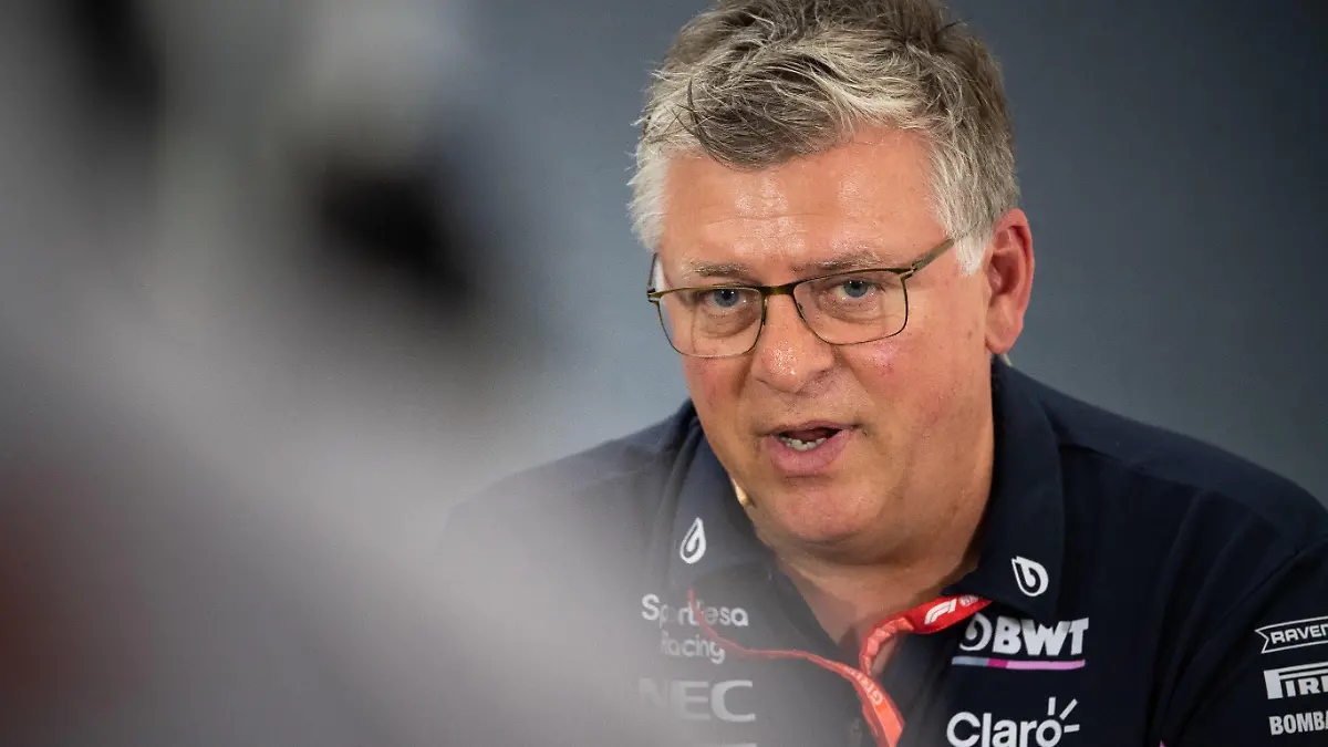 ARCHIV - 26.07.2019, Baden-Württemberg, Hockenheim: Motorsport: Formel-1-Weltmeisterschaft, Grand Prix von Deutschland. Otmar Szafnauer, Teamchef des Teams Sportpesa Racing Point F1, nimmt an einer Pressekonferenz teil. (zu dpa «Aston-Martin-Teamchef will mit Vettel Platz 3 in der Teamwertung») Foto: Sebastian Gollnow/dpa +++ dpa-Bildfunk +++
