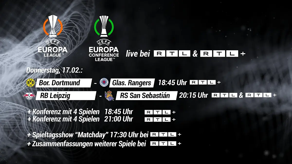 Das Europapokal-Programm bei RTL und RTL+