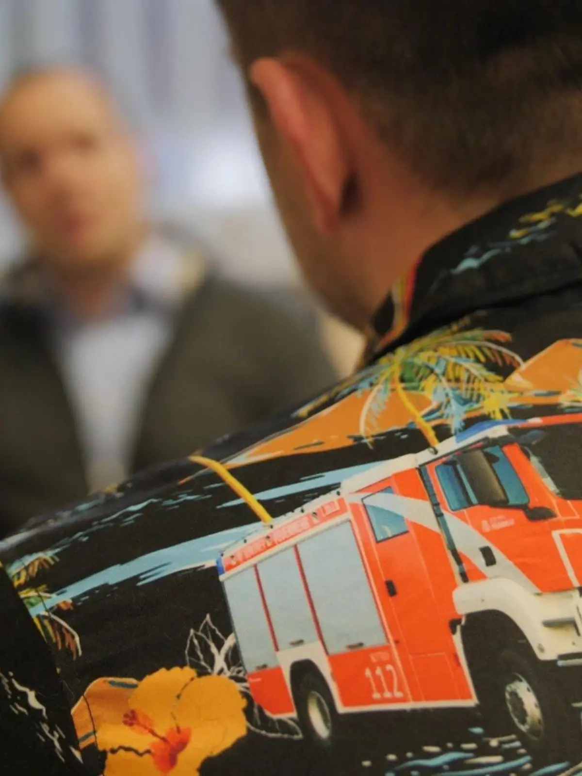 Hemd mit Feuerwehrauto