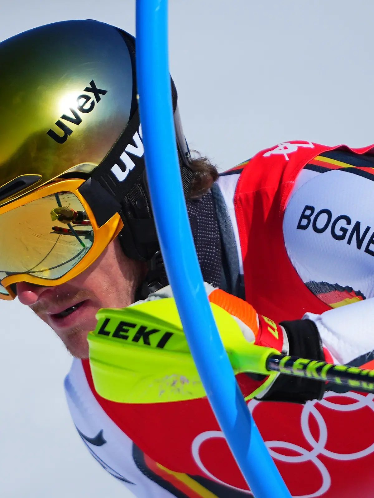 16.02.2022, China, Yanqing: Olympia, Ski Alpin, Slalom, Herren, 1. Durchgang im Nationalen Ski-Alpin-Zentrum, Linus Straßer aus Deutschland in Aktion. Foto: Michael Kappeler/dpa +++ dpa-Bildfunk +++