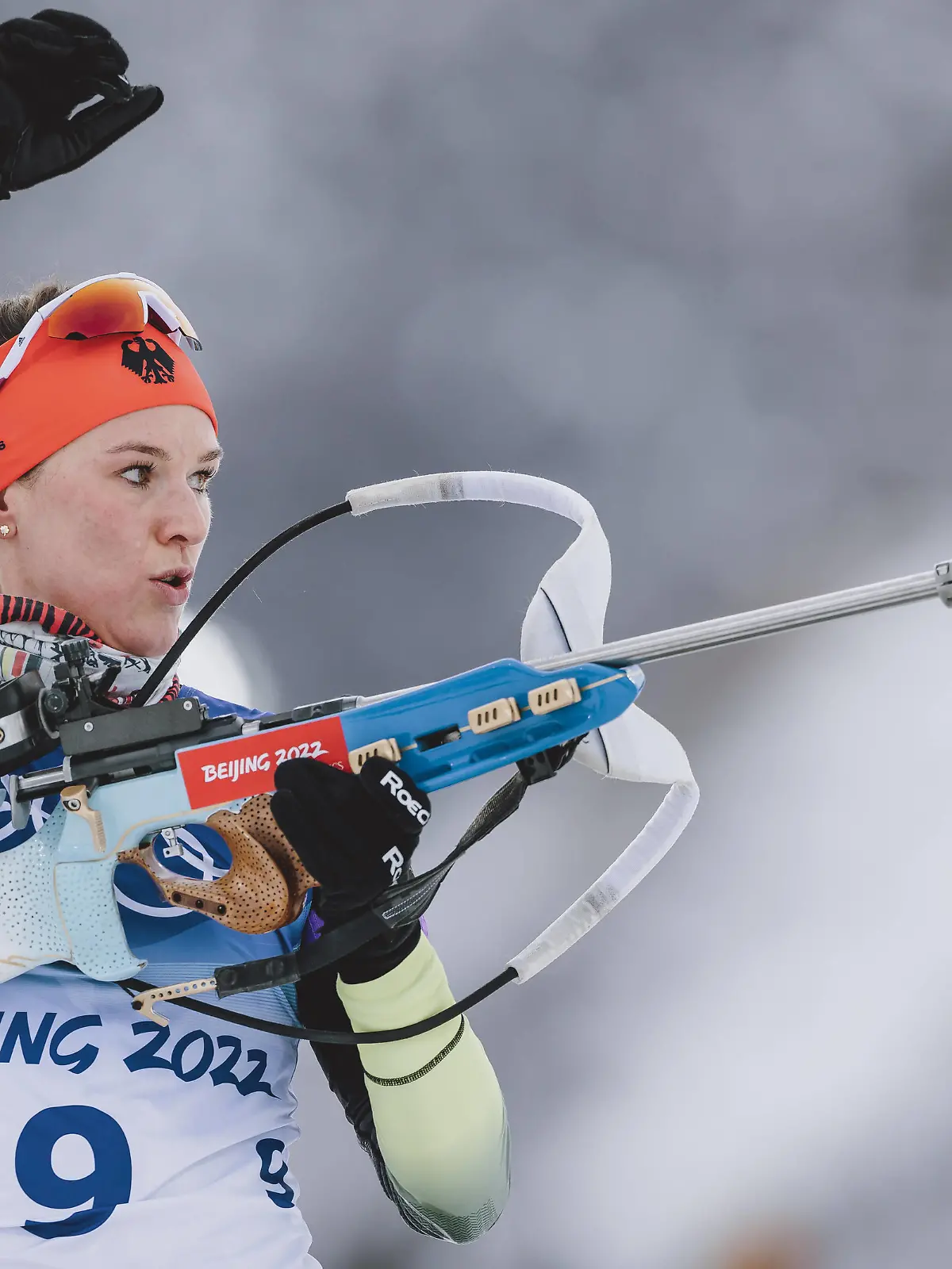CHN, Olympische Winterspiele, Peking 2022 11.02.2022, Biathlonzentrum, Zhangjiakou, CHN, Olympische Winterspiele, Peking 2022, Biathlon, Sprint 7,5 km, Damen, im Bild Denise Herrmann GER // Denise Herrmann of Germany during the women Biathlon 7,5 km Sprint Competition for the Winter Olympic Games, Olympische Spiele, Olympia, OS Beijing 2022. Biathlonzentrum in Zhangjiakou, China on 2022/02/11. Zhangjiakou China Biathlonzentrum *** CHN, Winter Olympic Games, Beijing 2022 11 02 2022, Biathlon Center, Zhangjiakou, CHN, Winter Olympic Games, Beijing 2022, Biathlon, Sprint 7,5 km, Women, in picture Denise Herrmann GER Denise Herrmann of Germany during the women Biathlon 7,5 km Sprint Competition for the Winter Olympic Games Beijing 2022 Biathlon Center in Zhangjiakou, China on 2022 02 11 Zhangjiakou China Biathlon Center 