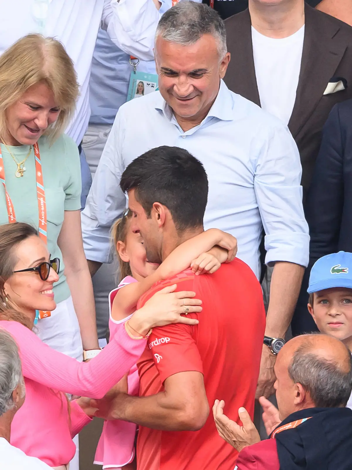 French Open - Novak Djokovic With Family Please hide child s face prior to the publication - Jelena and Novak Djokovic of Serbia celebrate winning the men s singles final match against Casper Ruud during the French Open 2021 at Roland Garros on June 11, 2023 in Paris, France. Photo by Laurent Zabulon/ABACAPRESS.COM Paris France PUBLICATIONxNOTxINxFRAxSPAxUKxUSAxBELxPOL Copyright: xZabulonxLaurent/ABACAx 856642_016 ZabulonxLaurent/ABACAx 856642_016