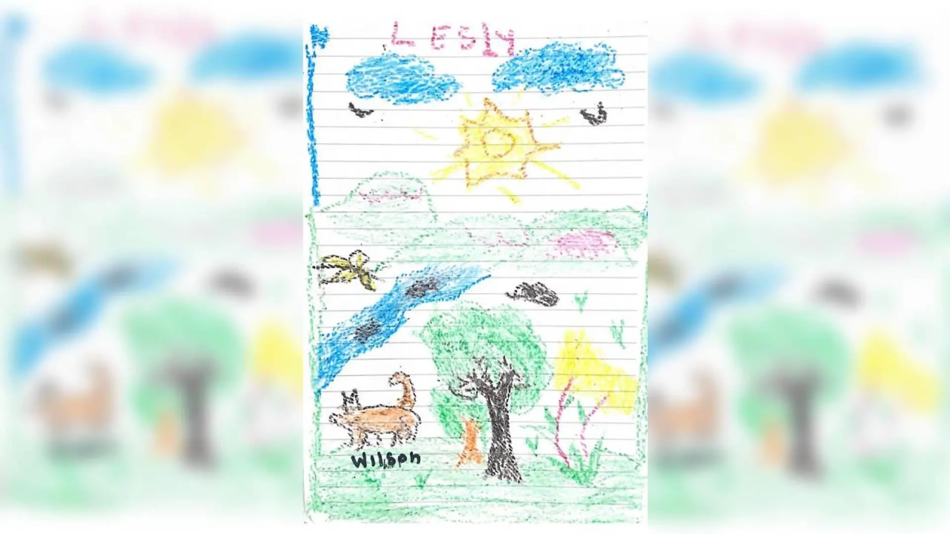Dieses Bild malte das älteste der Kinder im Krankenhaus.
