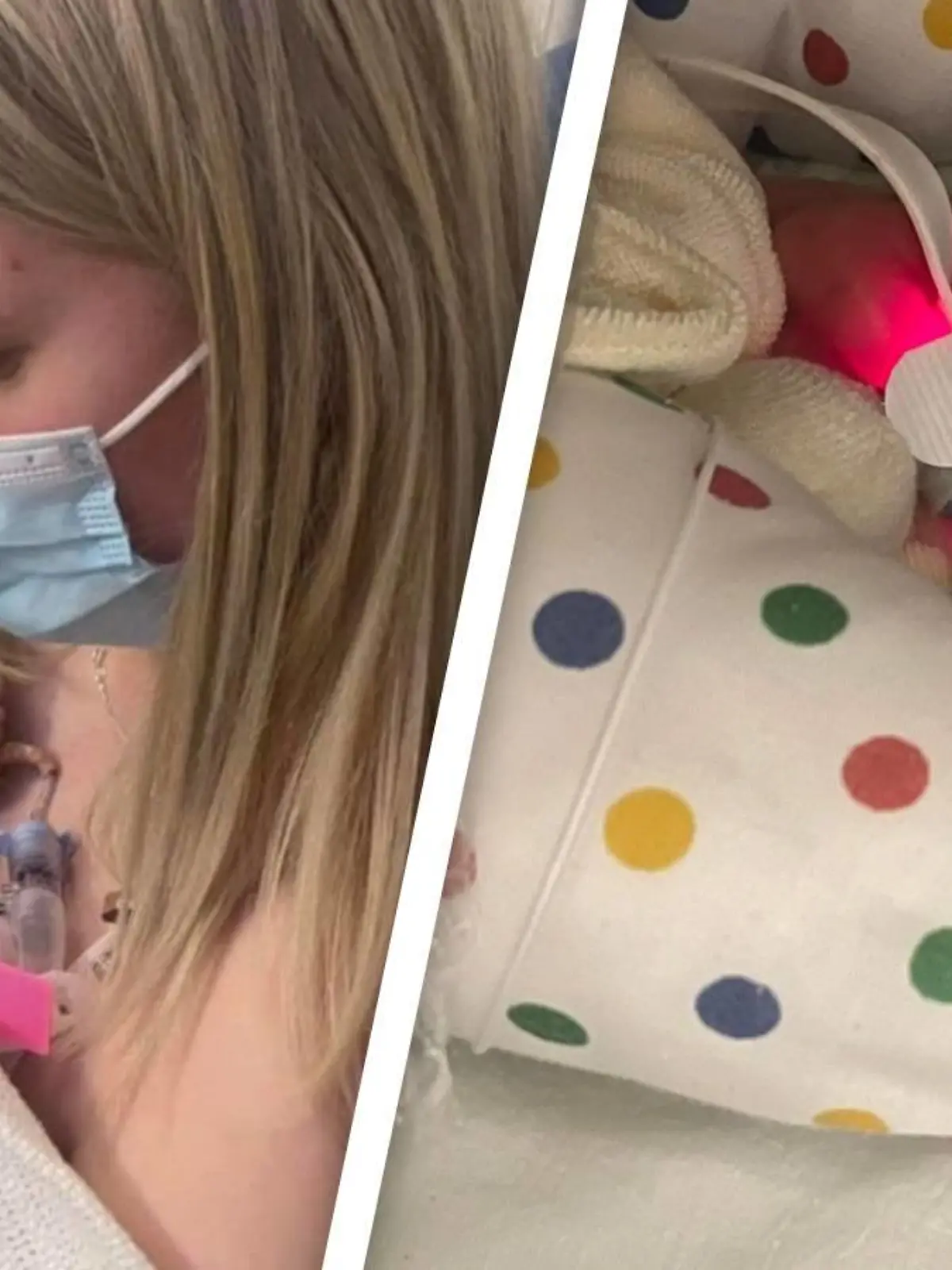 Mama Ellie Paton ist überglücklich, als sie ihre Tochter Hannah nach Wochen im Brutkasten zum ersten Mal im Arm halten darf.